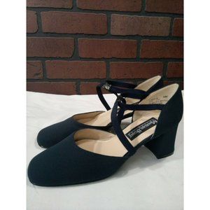 Madeline Stuart Blue Luskin Square Toe 2.5" Heels,